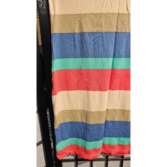 Women's Ribbed Sleeveless Stripe Tank Dress XL - Picture 4 of 5